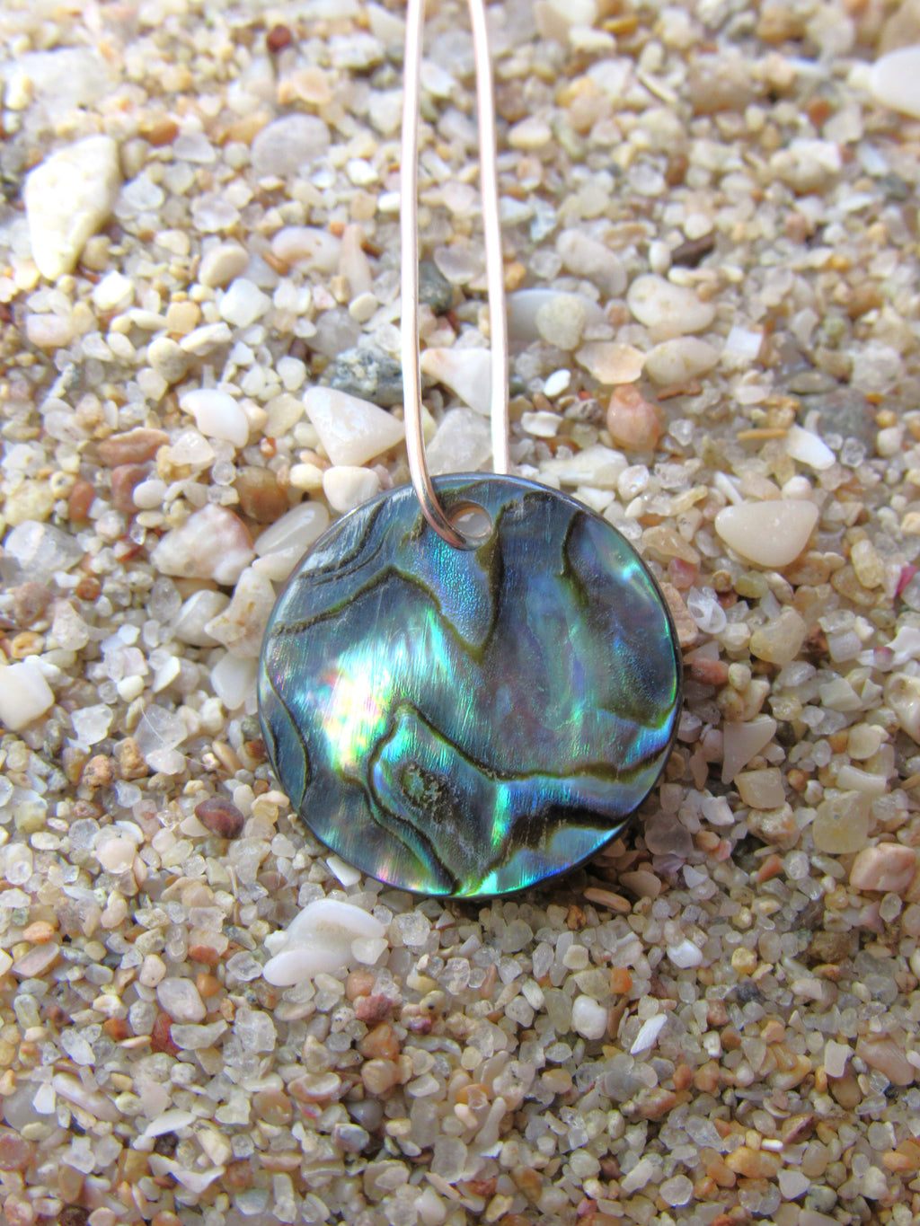 Natural Abalone Round Pendants - 15mm Flat - Top Drilled - 1.2mm Hole - Shell Findings