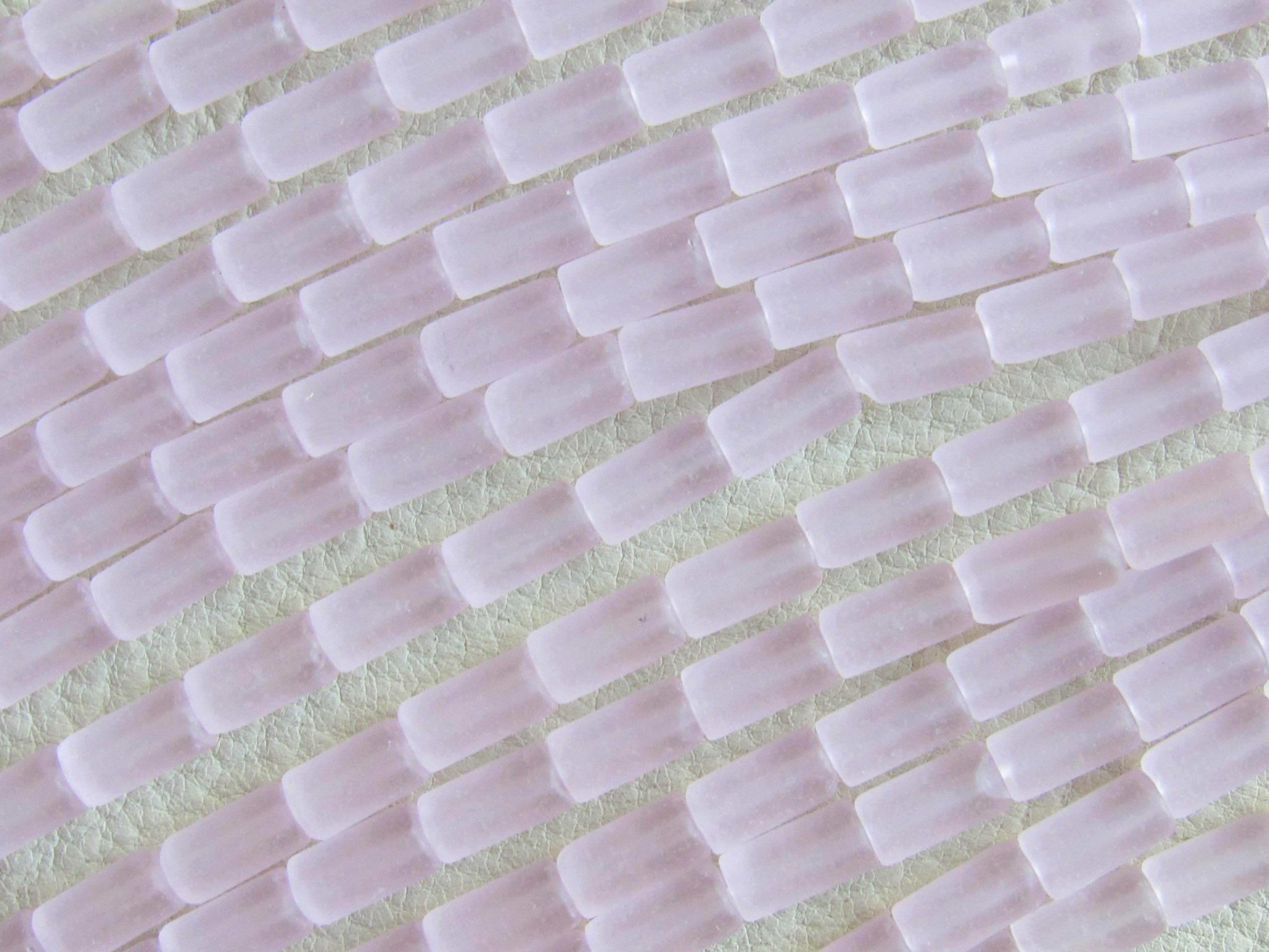 Cultured Sea Glass Tube Beads - 9x4mm - Blossom Pink - Single Strand or 5 Strand Hank (Copy)