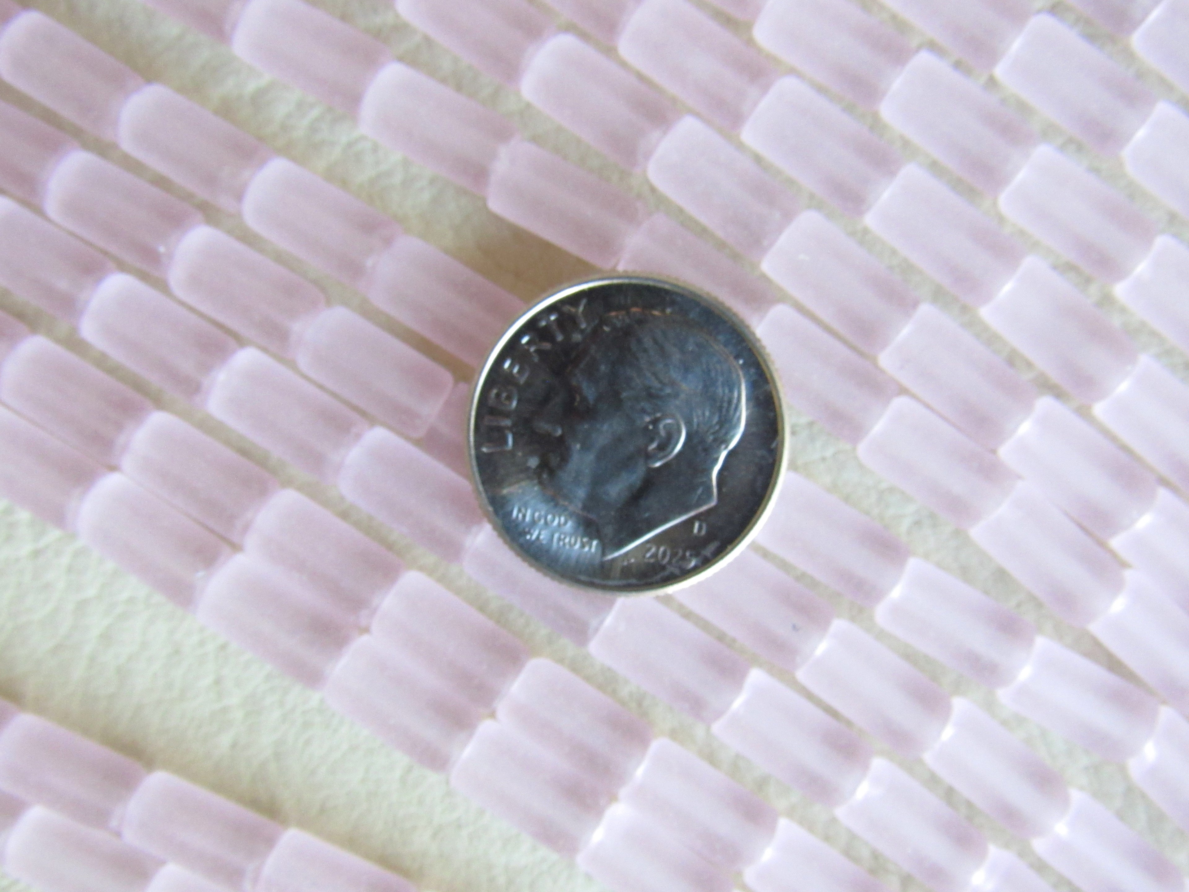 Cultured Sea Glass Tube Beads - 9x4mm - Blossom Pink - Single Strand or 5 Strand Hank (Copy)