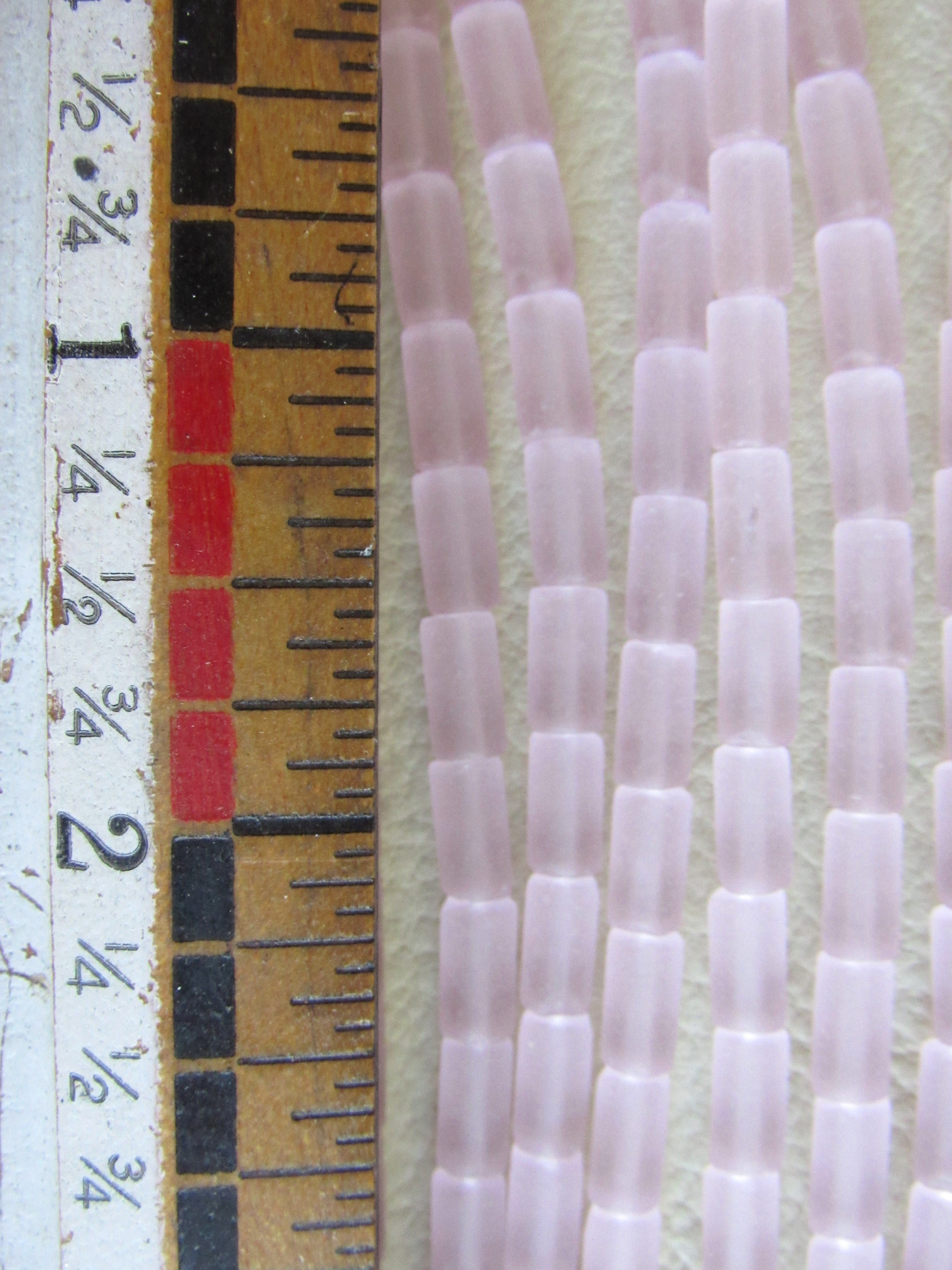 Cultured Sea Glass Tube Beads - 9x4mm - Blossom Pink - Single Strand or 5 Strand Hank (Copy)