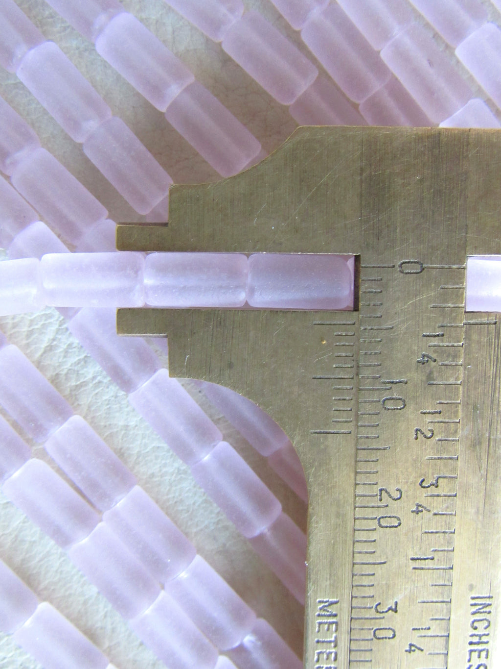 Cultured Sea Glass Tube Beads - 9x4mm - Blossom Pink - Single Strand or 5 Strand Hank (Copy)