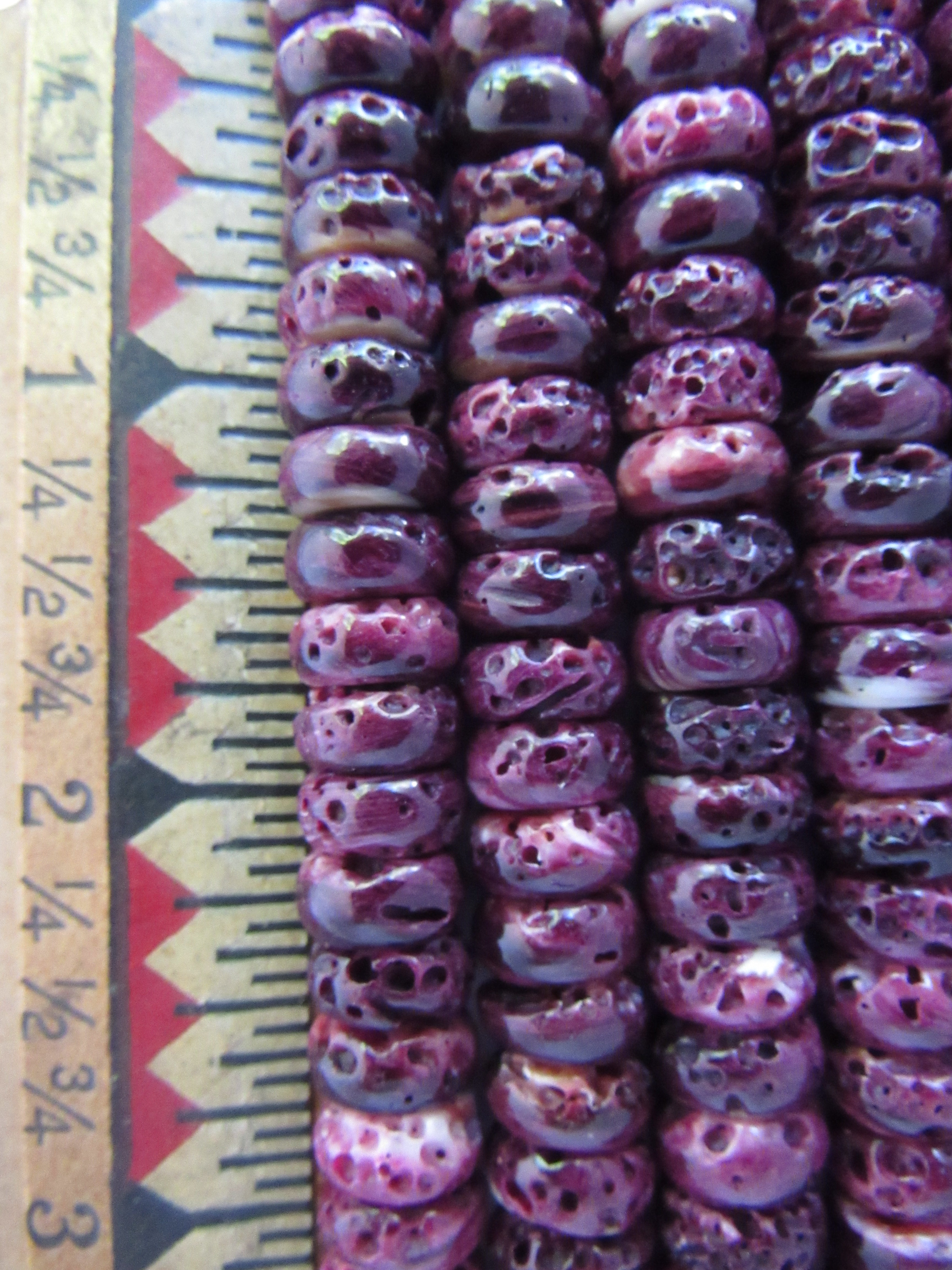 Natural Purple Spiny Oyster Shell Beads - 10mm Rondelle