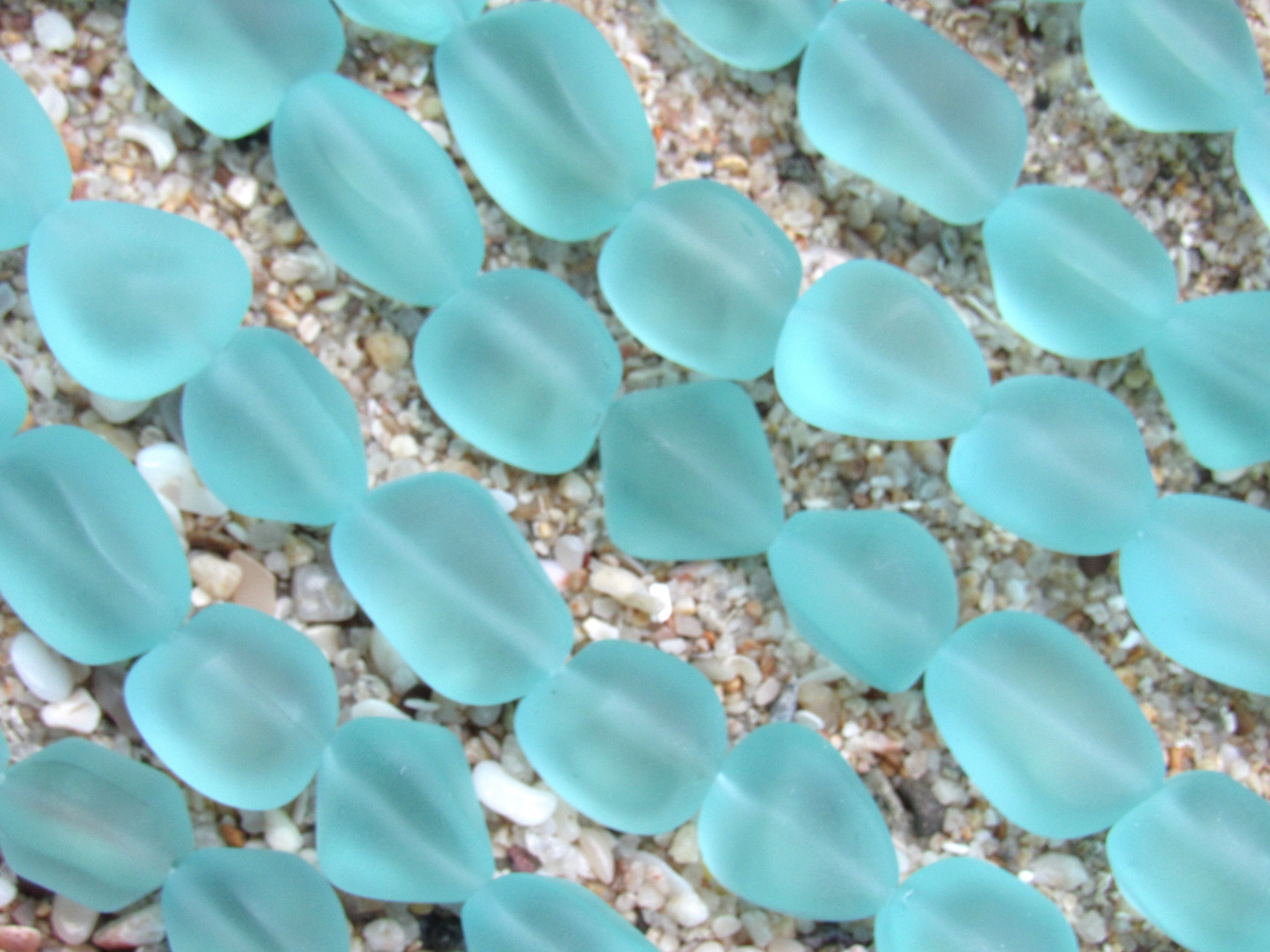 Cultured Sea Glass Nugget Beads - 15mm - Light Seafoam Green - Choose Strand or Hank