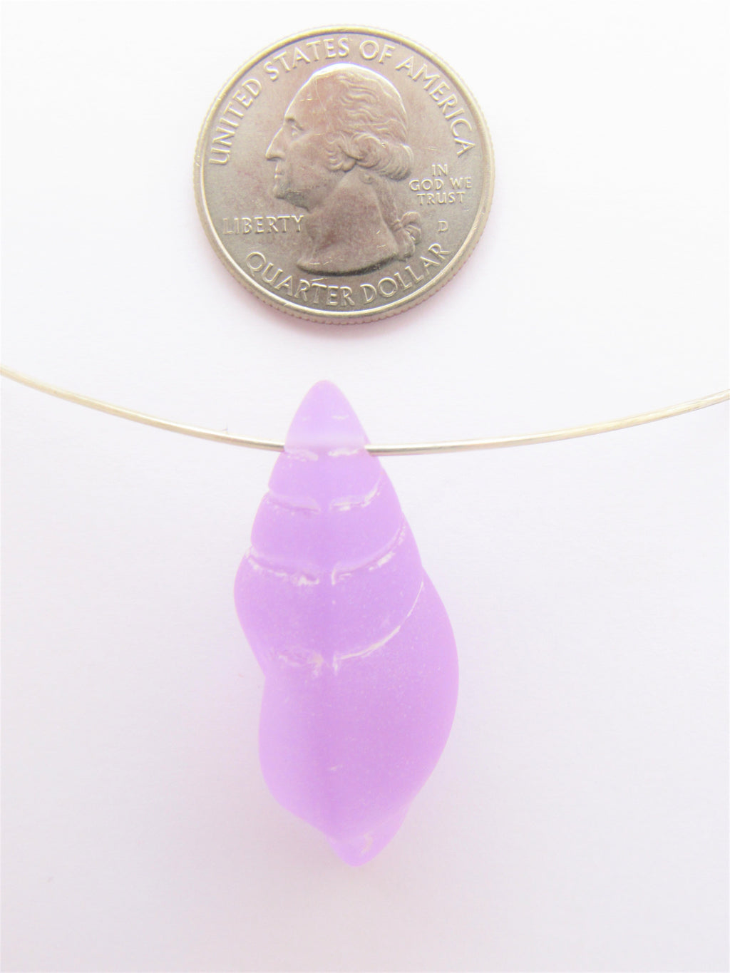 Large Conch Shell Sea Glass Pendants - Top Drilled Frosted 39x20mm Beach Jewelry Supply