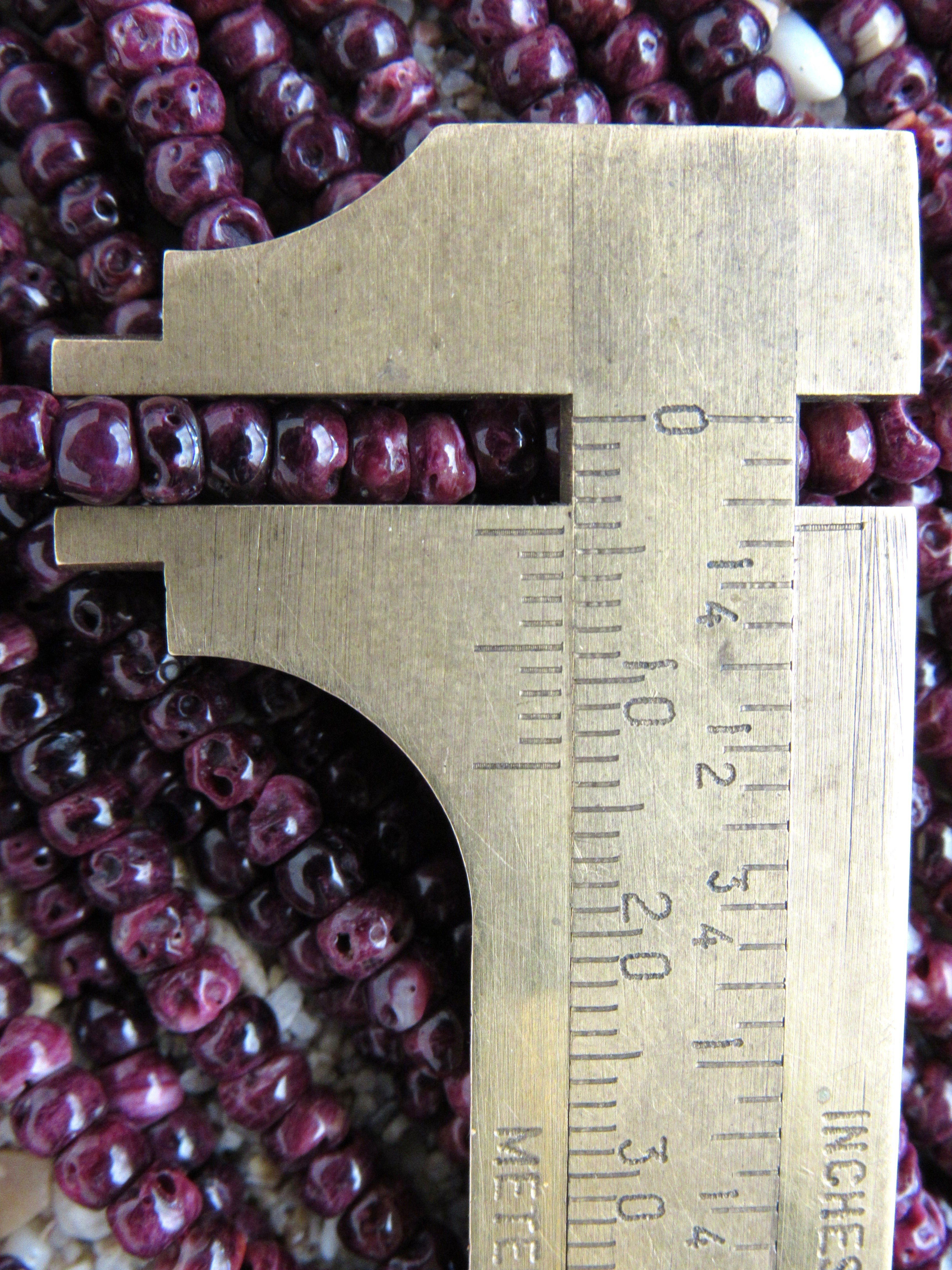 Purple Spiny Oyster Shell Beads 4mm Rondelle | Jewelry Making