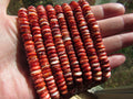 Rare Red Spiny Oyster Shell Beads 8mm Rondelle | Jewelry Making Supplies