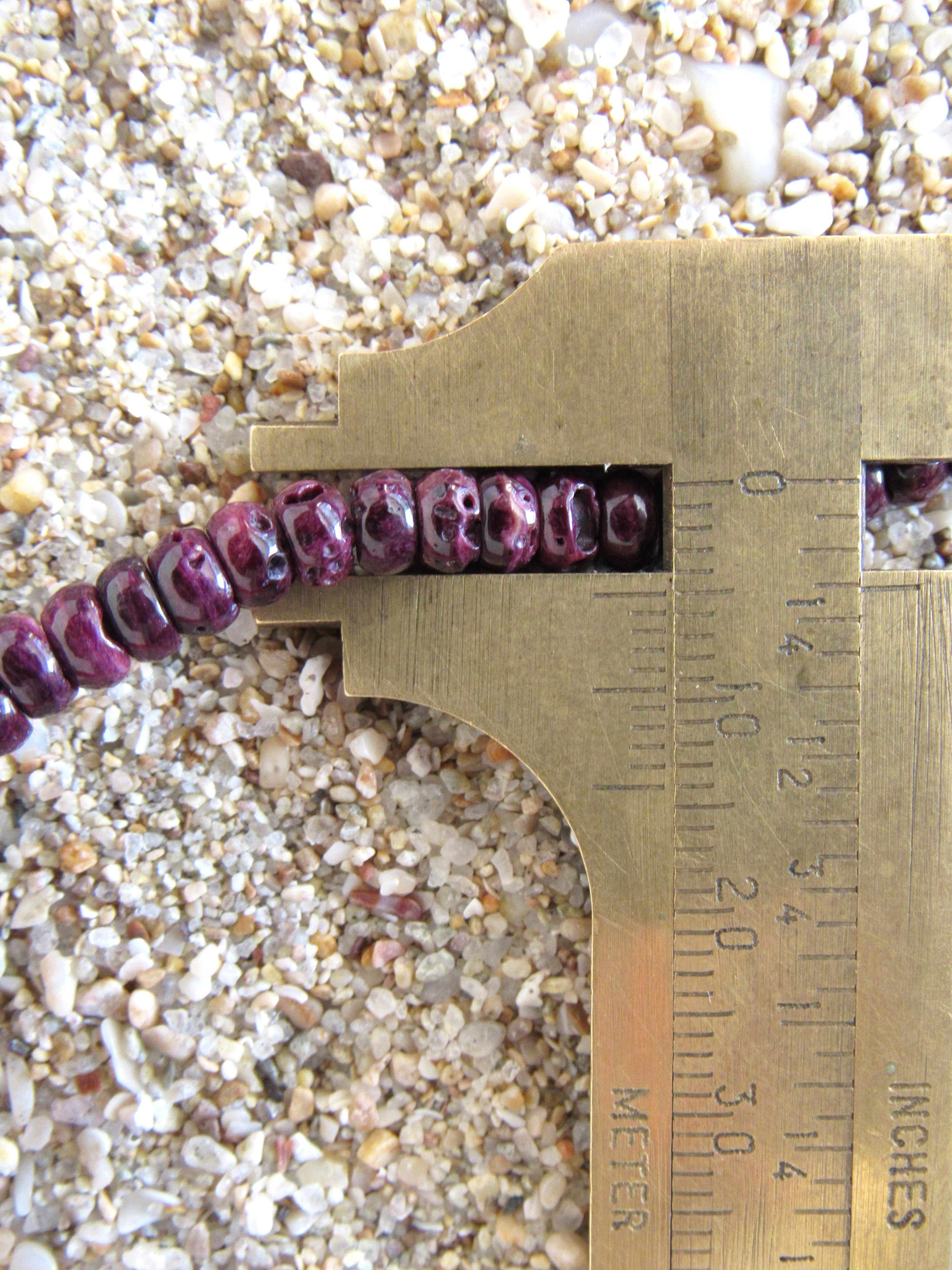 Purple Spiny Oyster Shell Beads 5mm Rondelle | Jewelry Making Supply