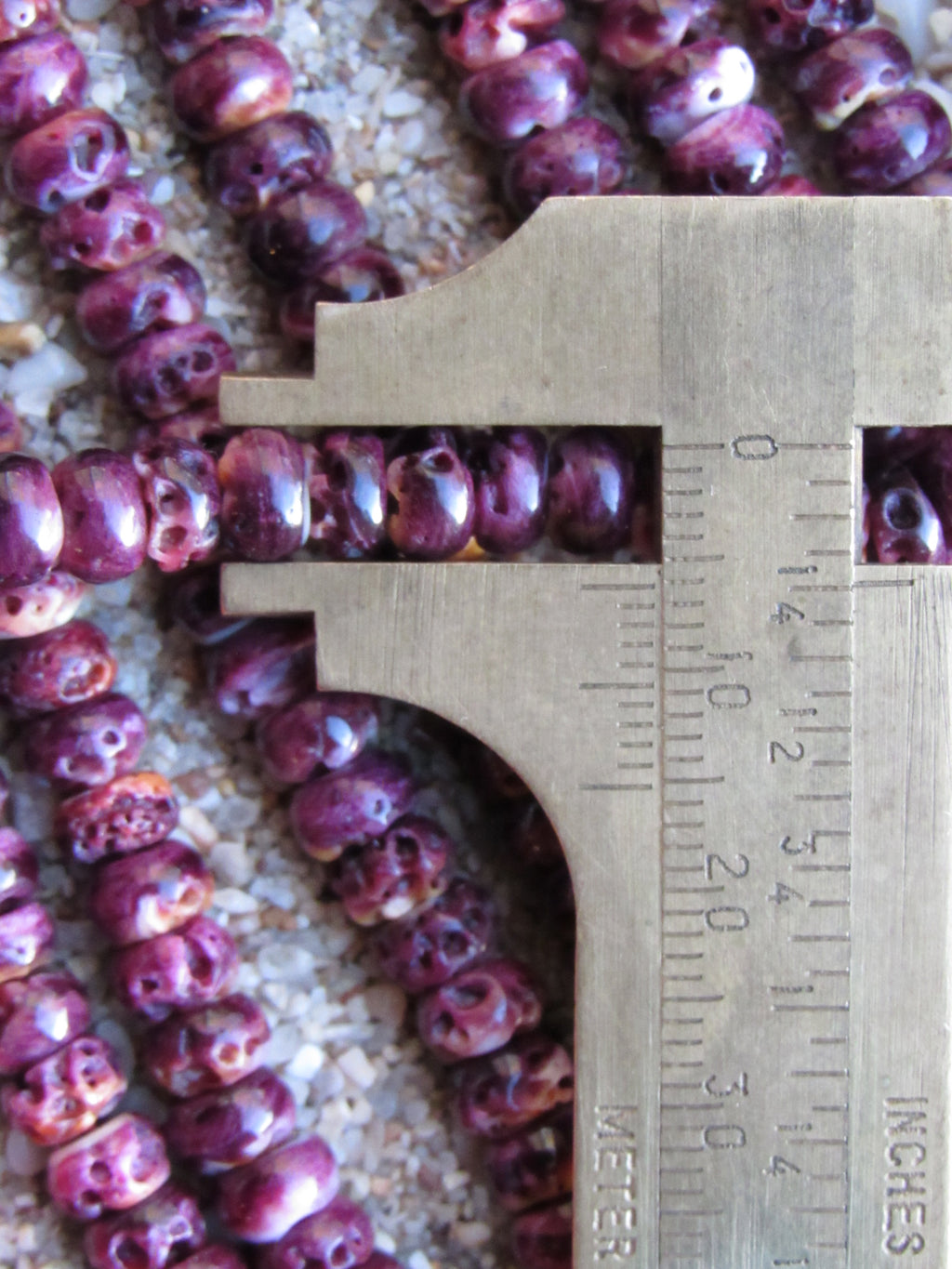 Purple Spiny Oyster Shell Beads 6mm Rondelle | Jewelry Making Supply