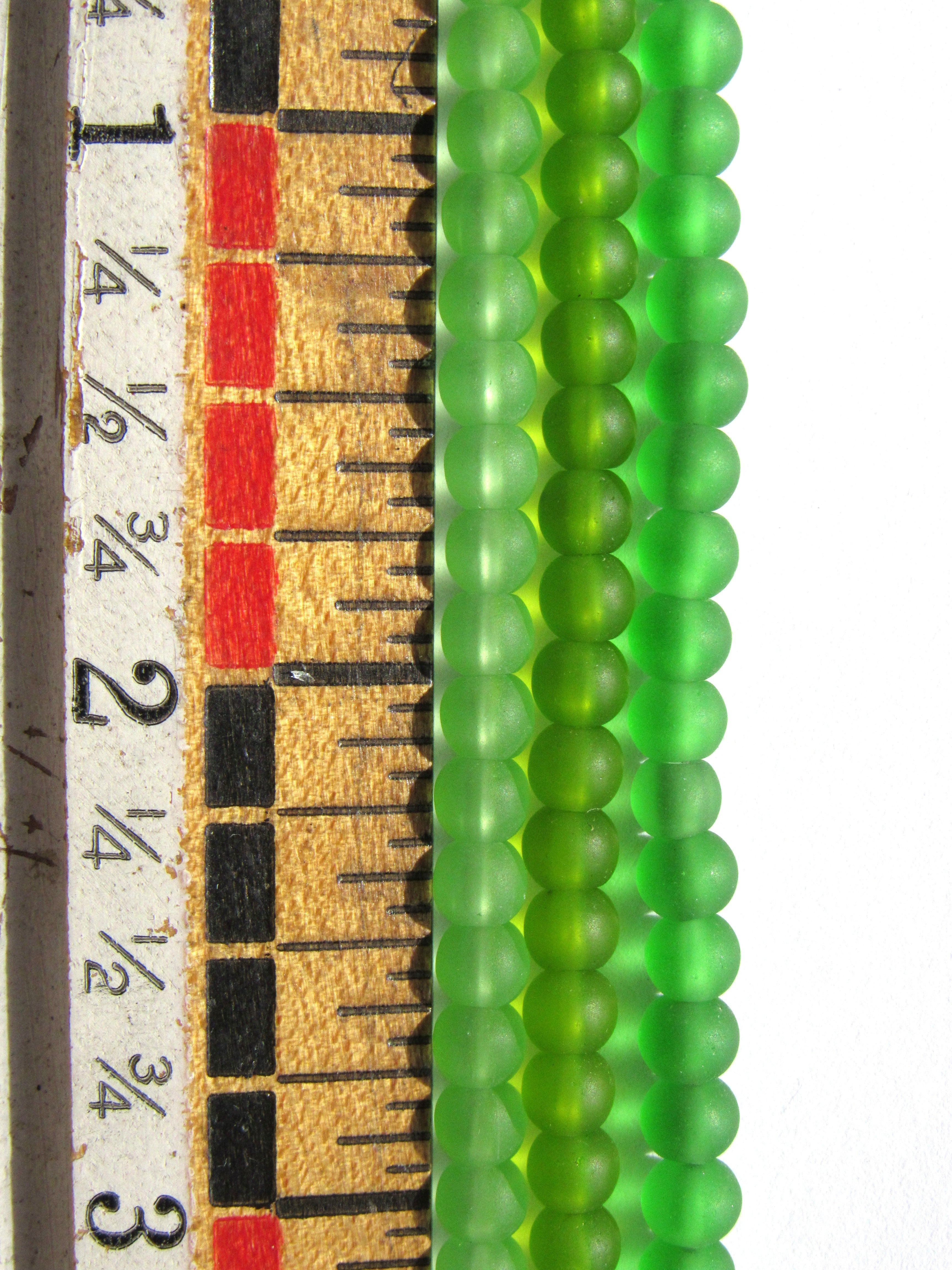 Cultured Sea Glass Beads - 4mm Round Recycled Bead Strands, Assorted Colors - Jewelry Making Supply