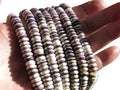 Wampum Rondelle Beads 8mm - Traditional Jewelry Making Supply