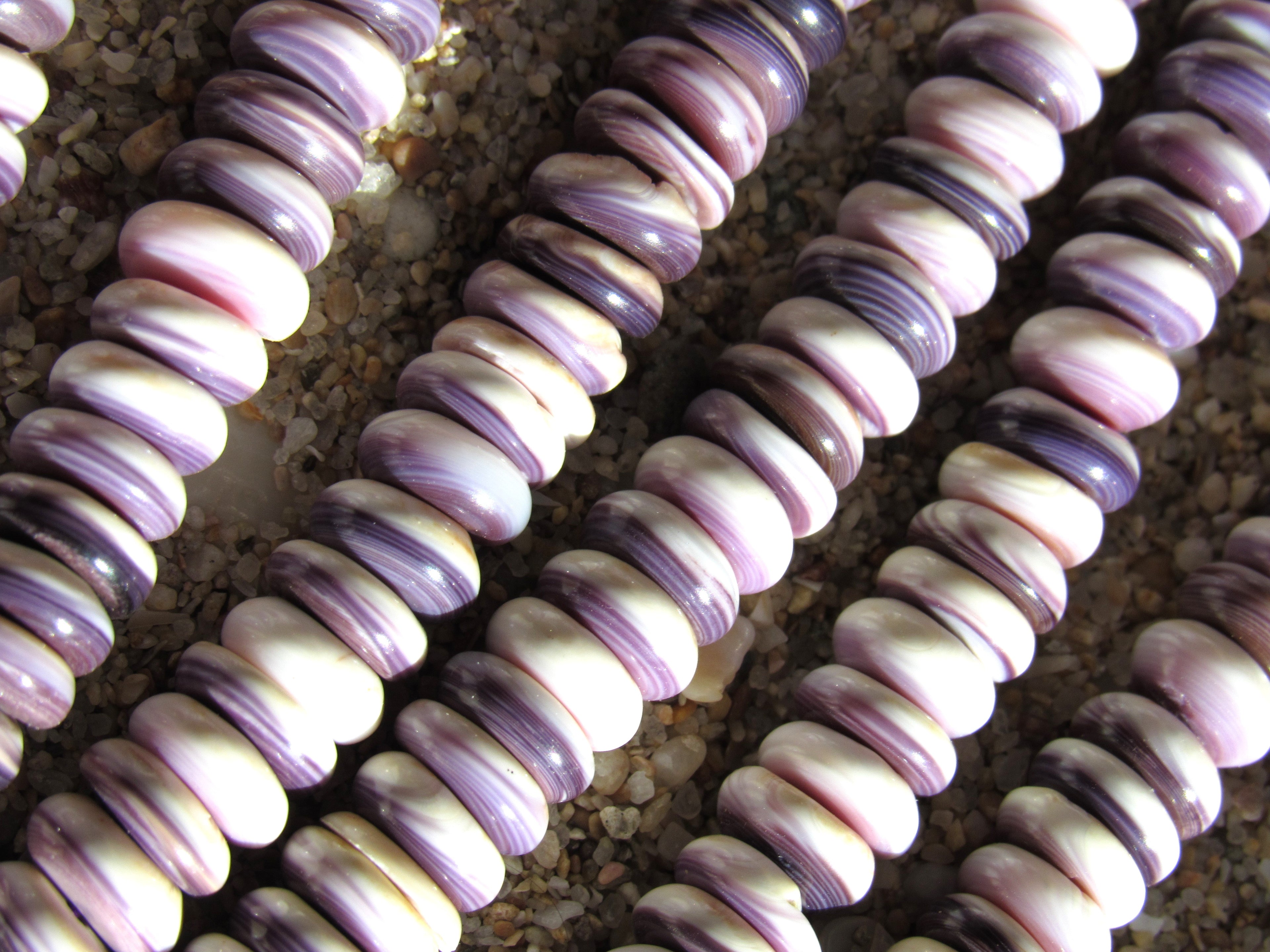 Wampum Rondelle Beads 8mm - Traditional Jewelry Making Supply