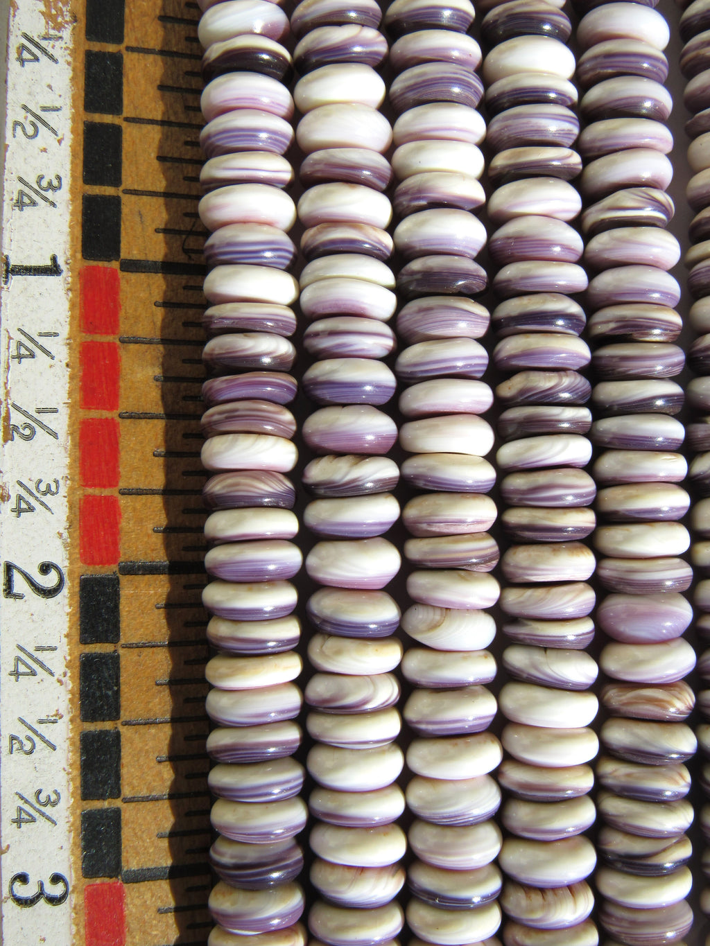 Wampum Rondelle Beads 8mm - Traditional Jewelry Making Supply