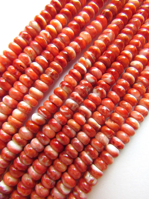 BEAD SUPPLY rare red Spiny Oyster 5mm Natural SHELL quality beads for making jewelry