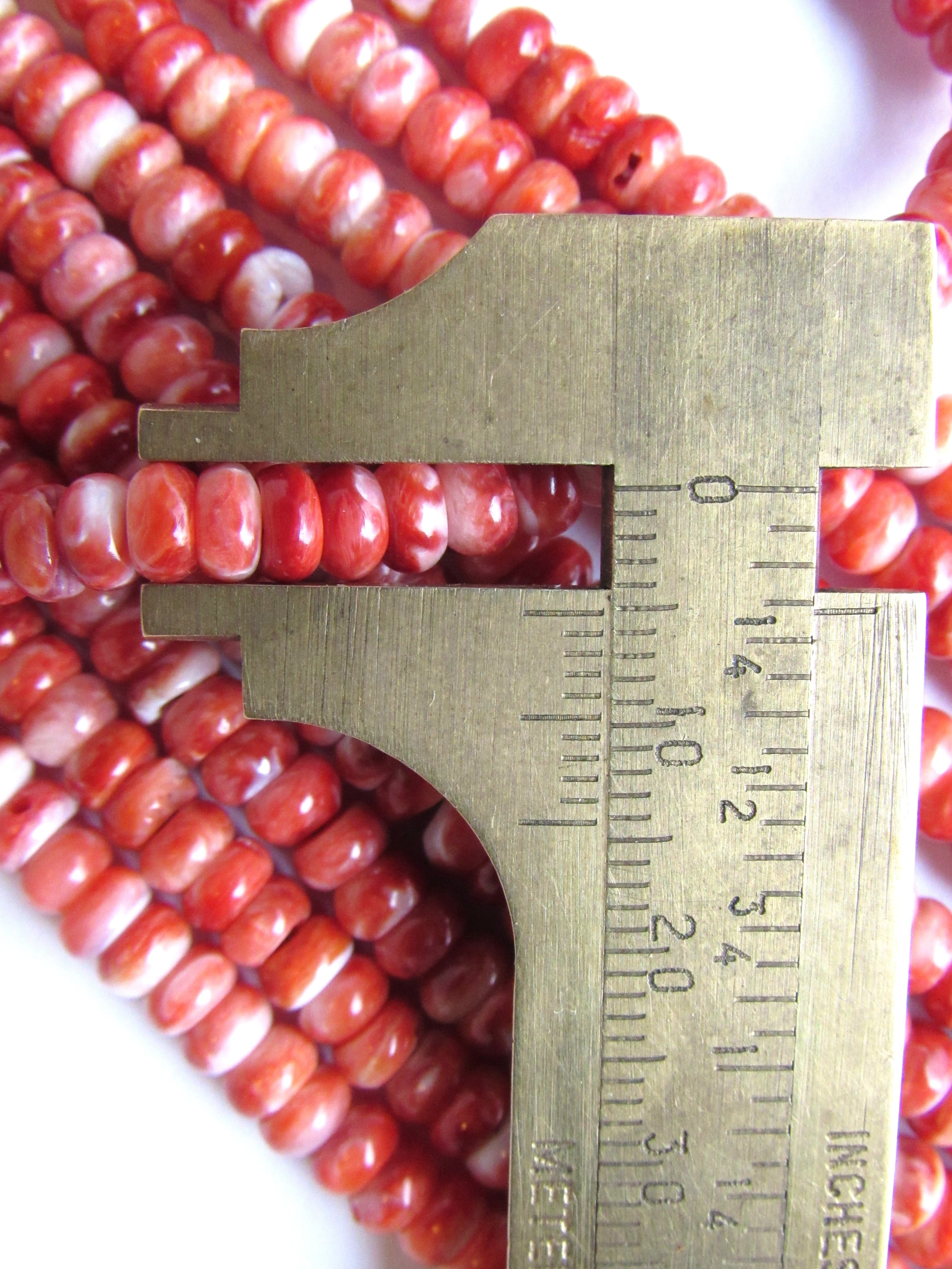 BEAD SUPPLY rare red Spiny Oyster 5mm Natural SHELL quality beads for making jewelry