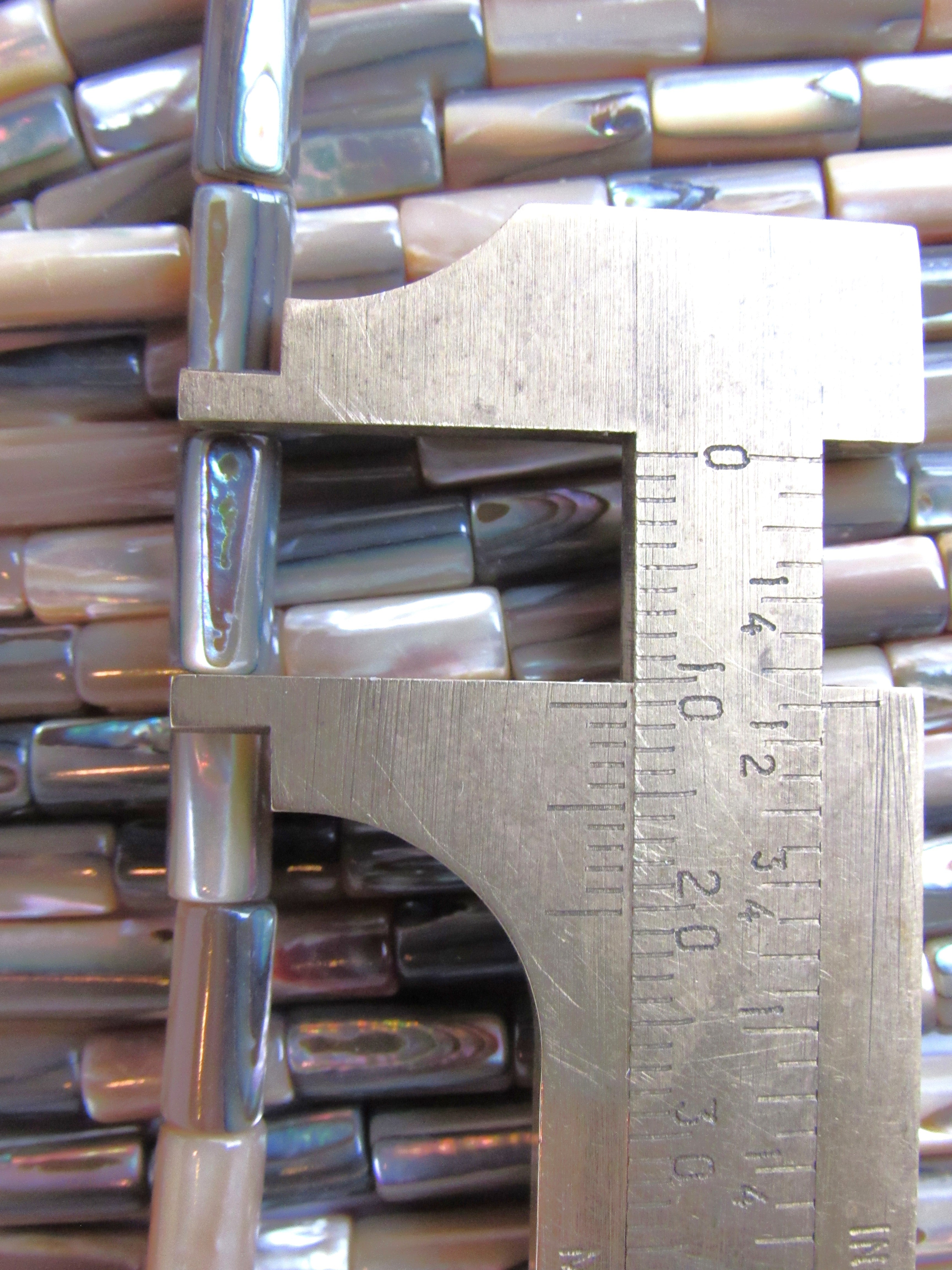 Abalone Shell Beads 5x10mm Tube - Length Drilled Polished Natural Jewelry Supply