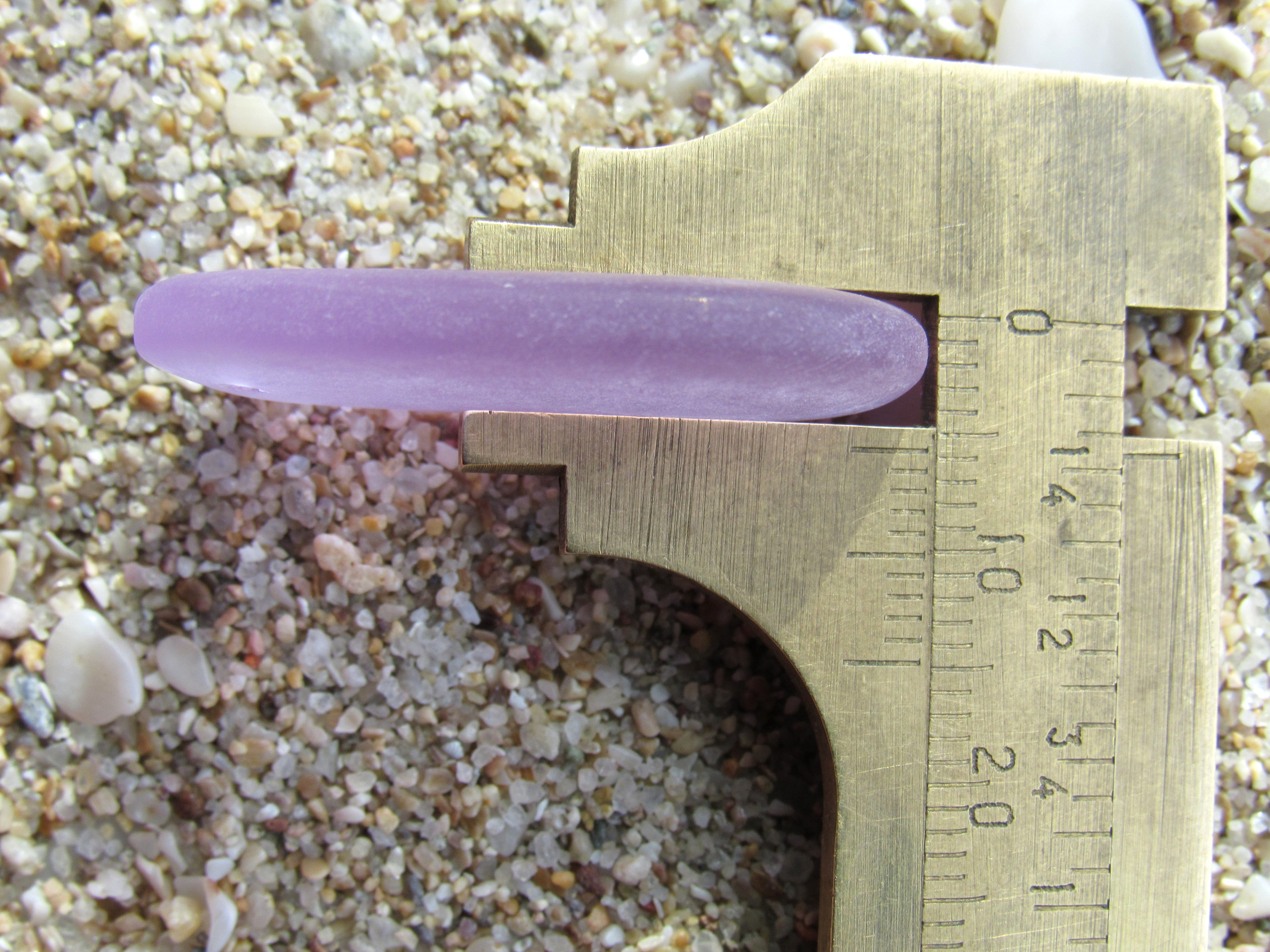 Cultured Sea Glass Teardrop Pendants 33mm - Periwinkle Light Purple (6 Pieces)