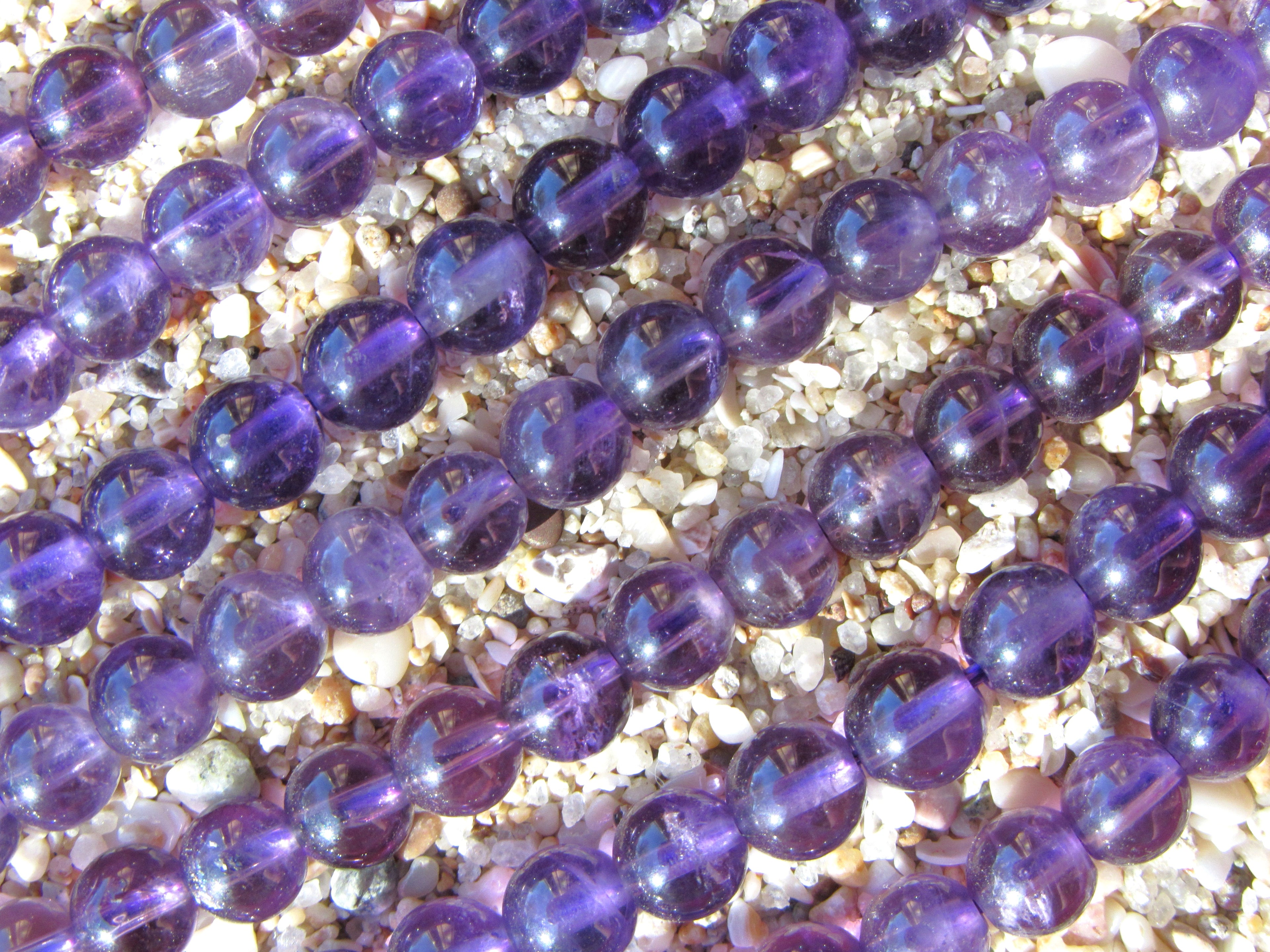 Amethyst Gemstone Beads 6mm Round