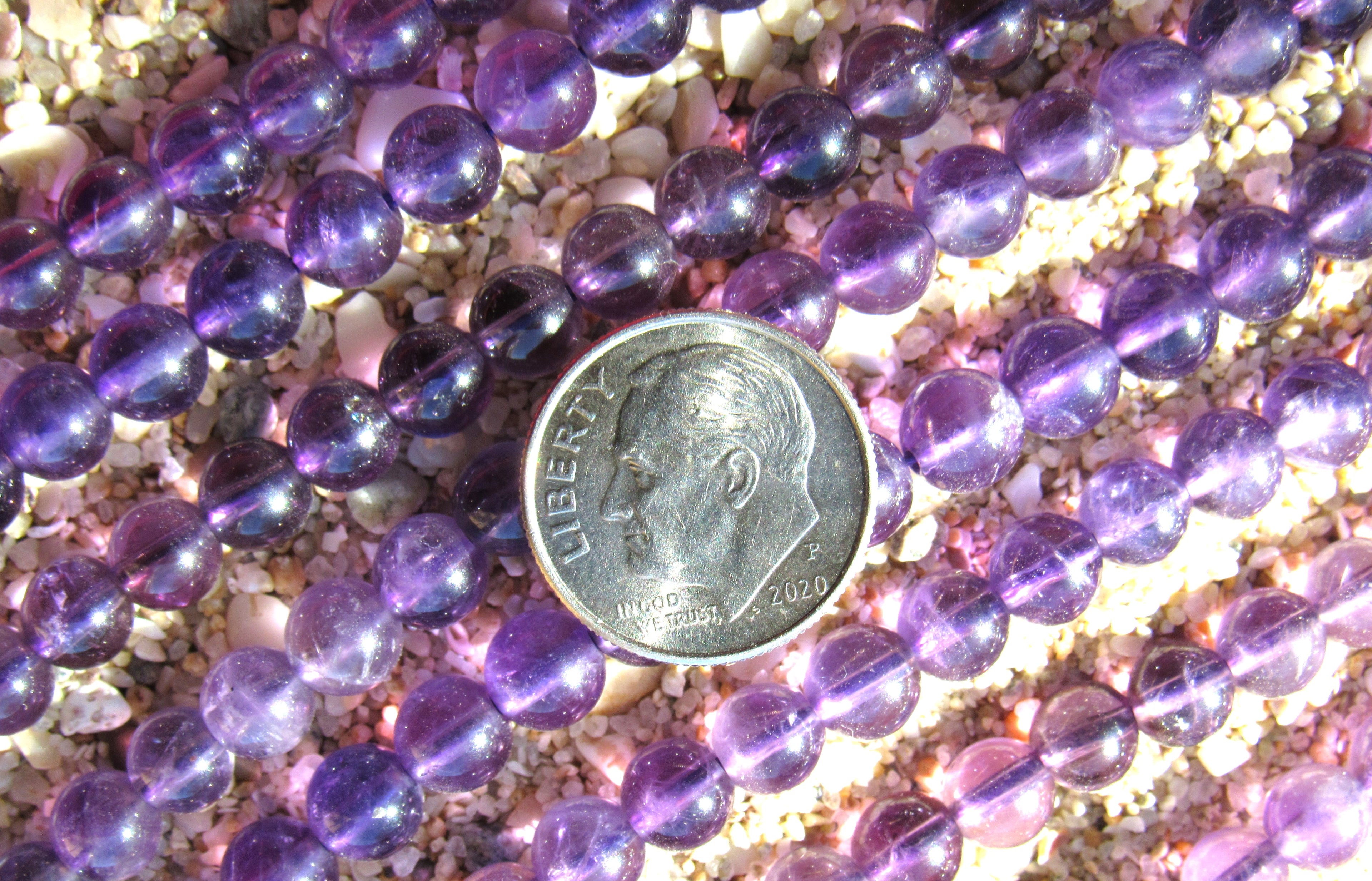 Amethyst Gemstone Beads 6mm Round