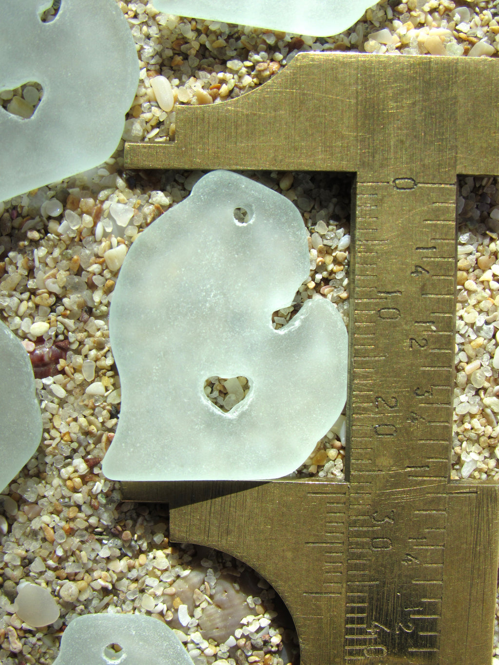Michigan Sea Glass Pendant - Frosted Assoted 5 Coastal Colors 28x24mm