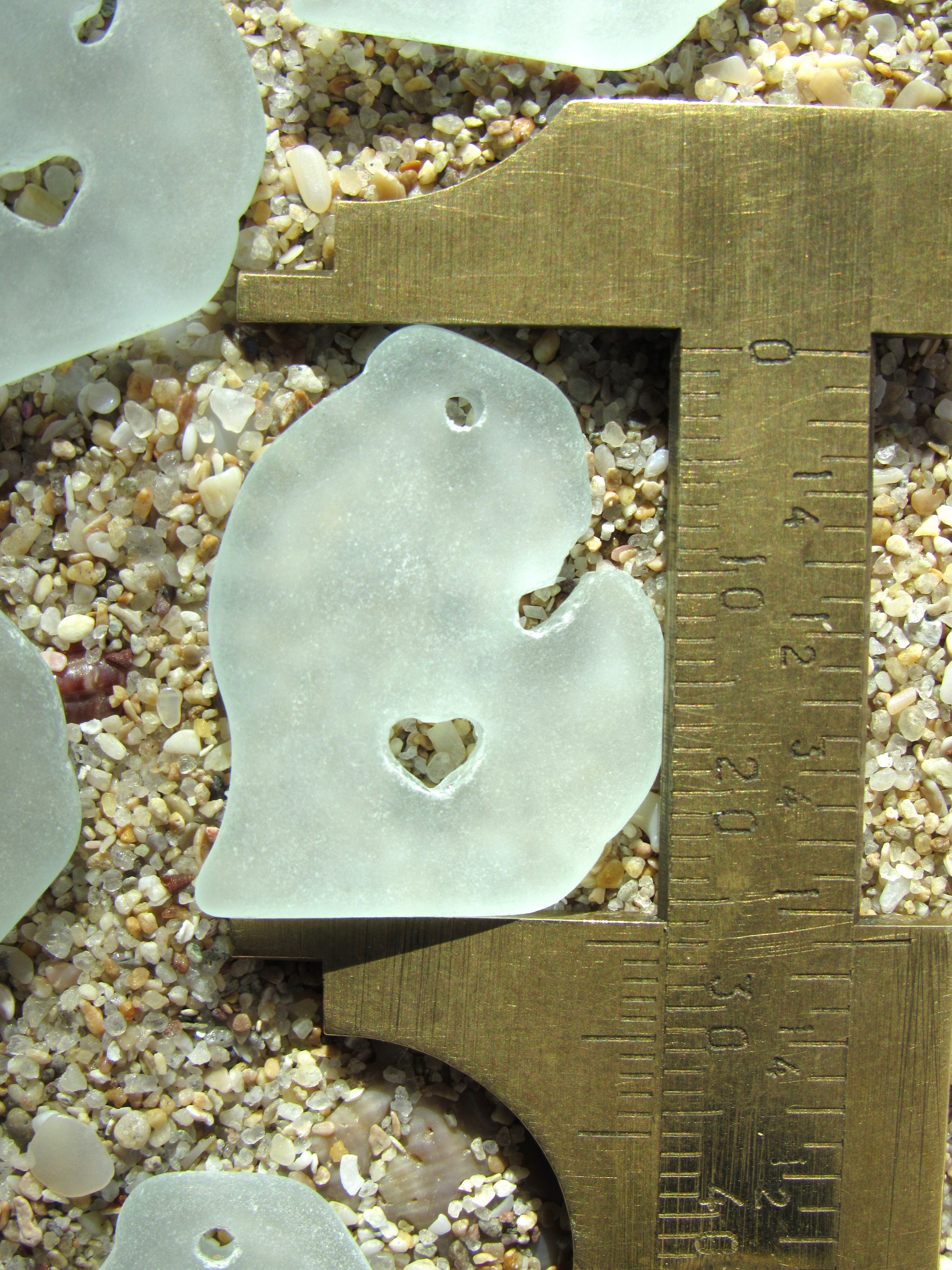 Michigan Sea Glass Pendant - Frosted Assoted 5 Coastal Colors 28x24mm