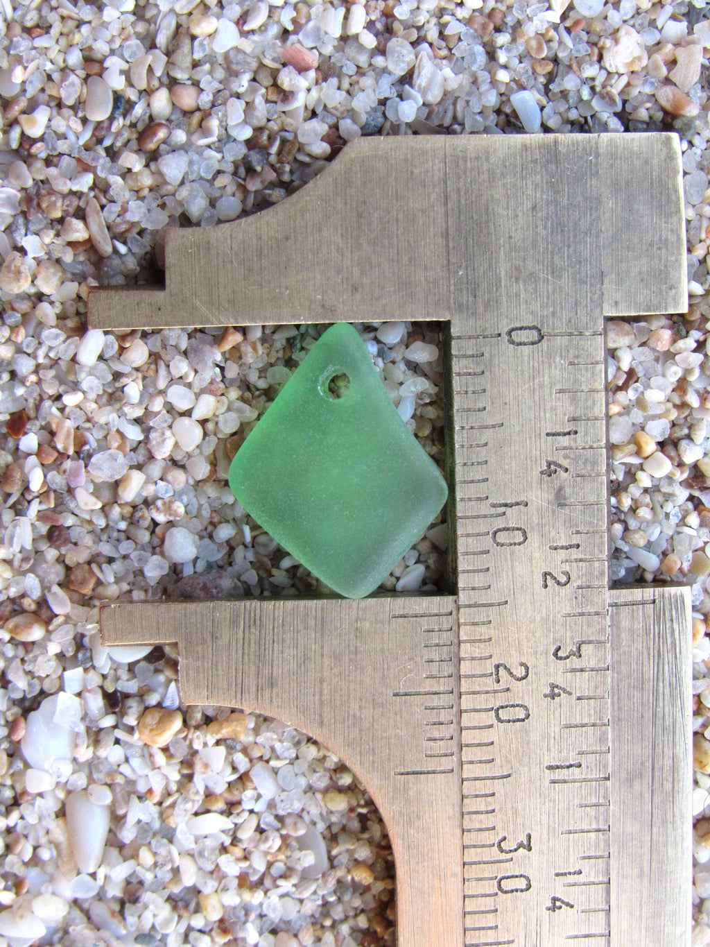 15mm Flat Frosted Sea Glass Finish Pendants - Light Seafoam Small top drilled - Jewelry Making Supplies