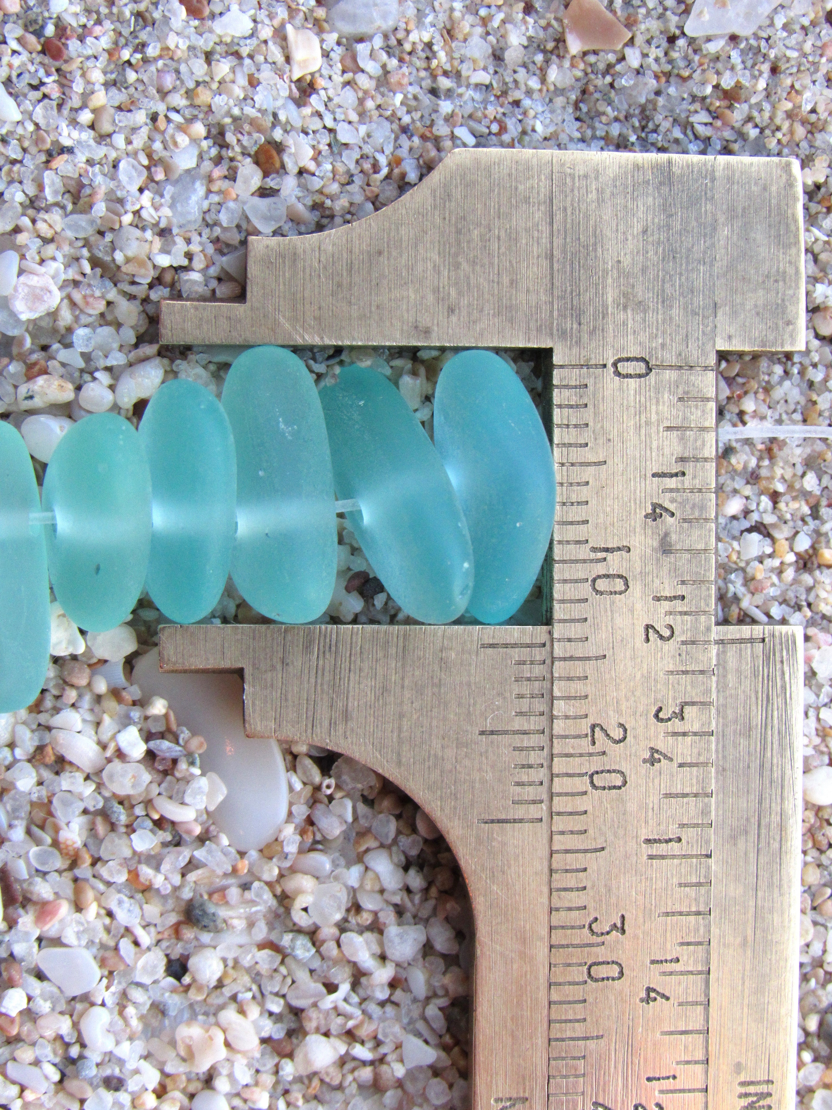 Cultured Sea Glass Pebble Beads 9x6mm | Seafoam Green
