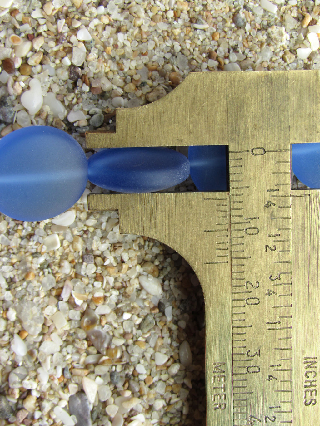 Cultured Sea Glass Puffed Coin Beads - 15mm - Assorted Blues & Green - 5 Strand Set