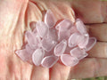 15mm Flat Frosted Sea Glass Finish Pendants - Light Seafoam Small top drilled - Jewelry Making Supplies (Copy)